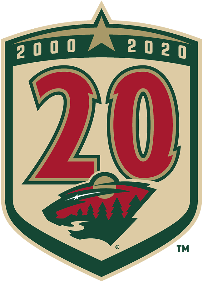 Minnesota Wild 2020 Anniversary Logo iron on heat transfer